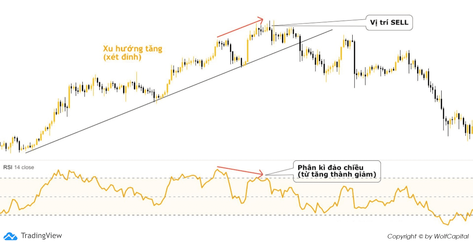 Ở xu hướng tăng ⇒ Xét đỉnh