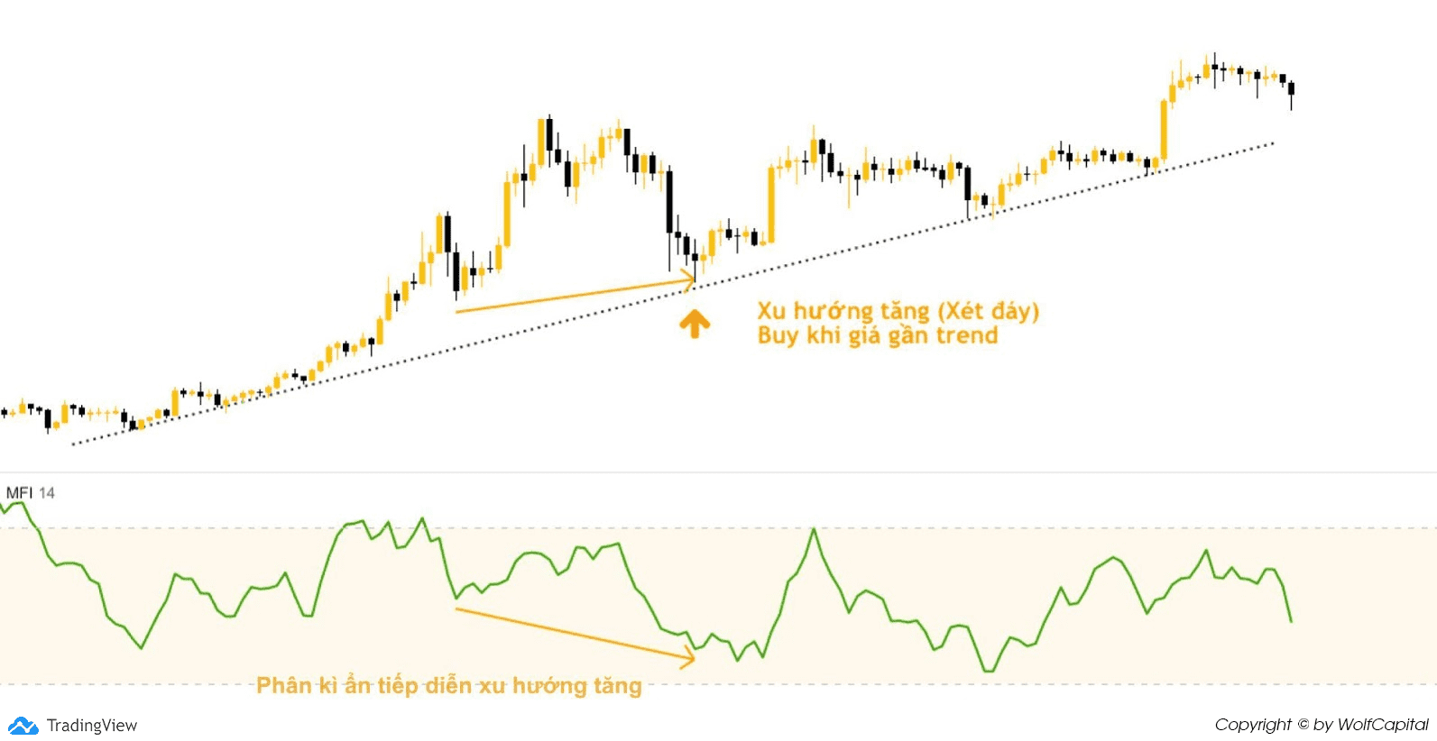 Phân kỳ ẩn tiếp diễn xu hướng tăng