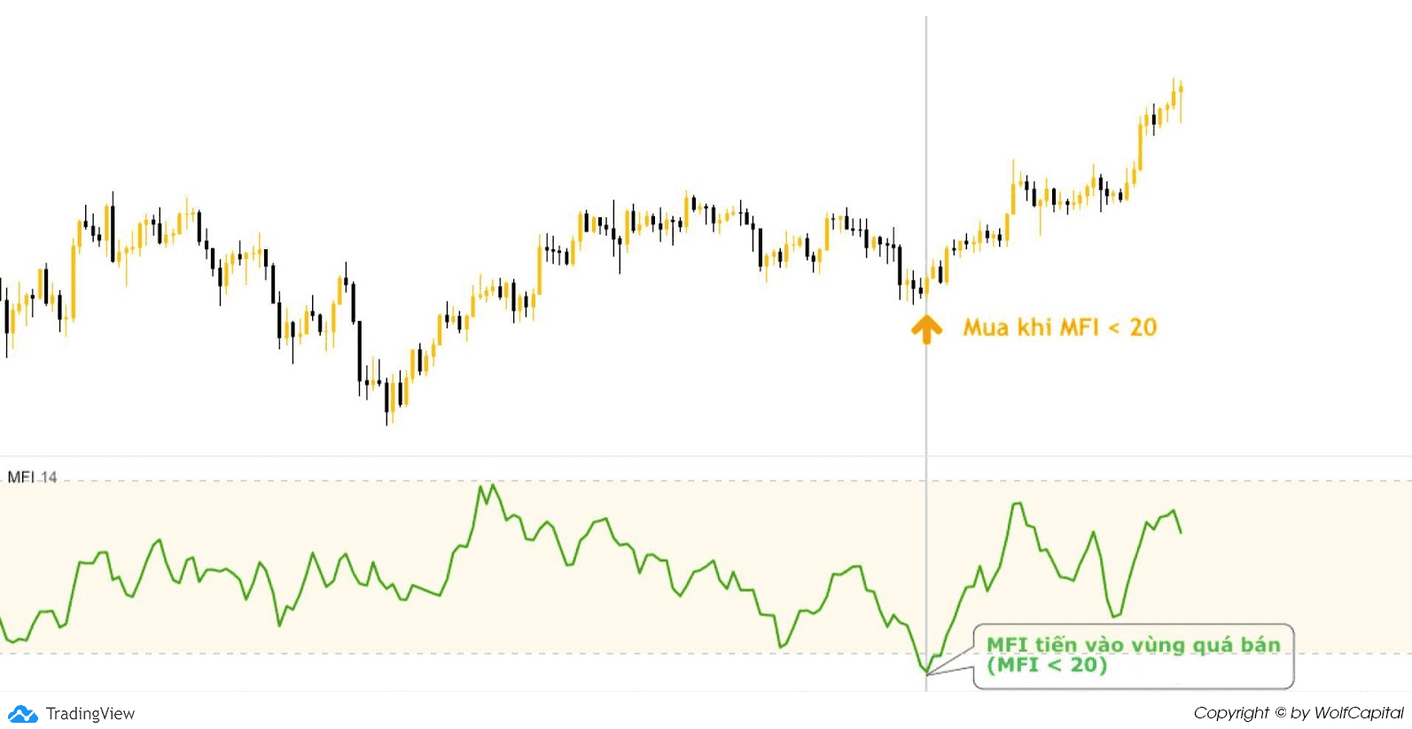 Tín hiệu quá bán (MFI < 20)