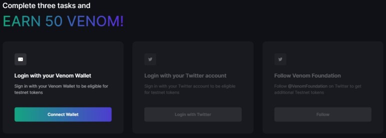 Hướng Dẫn Tham Gia Testnet Venom Faucet